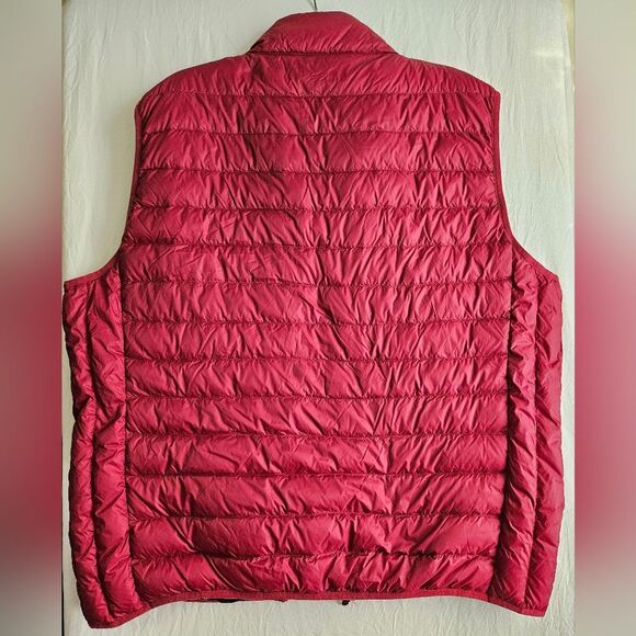 Saddlebred Down Puffer Vest Men's 2X Full Zip Red Quilted Packable Pockets EUC - Picture 10 of 10